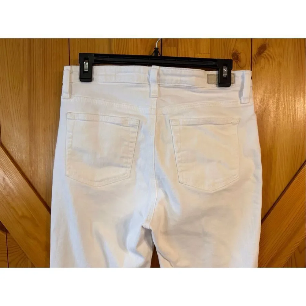 AG Adriano Goldschmied The Isabelle White High Rise Crop Jeans Size 29R (7834)